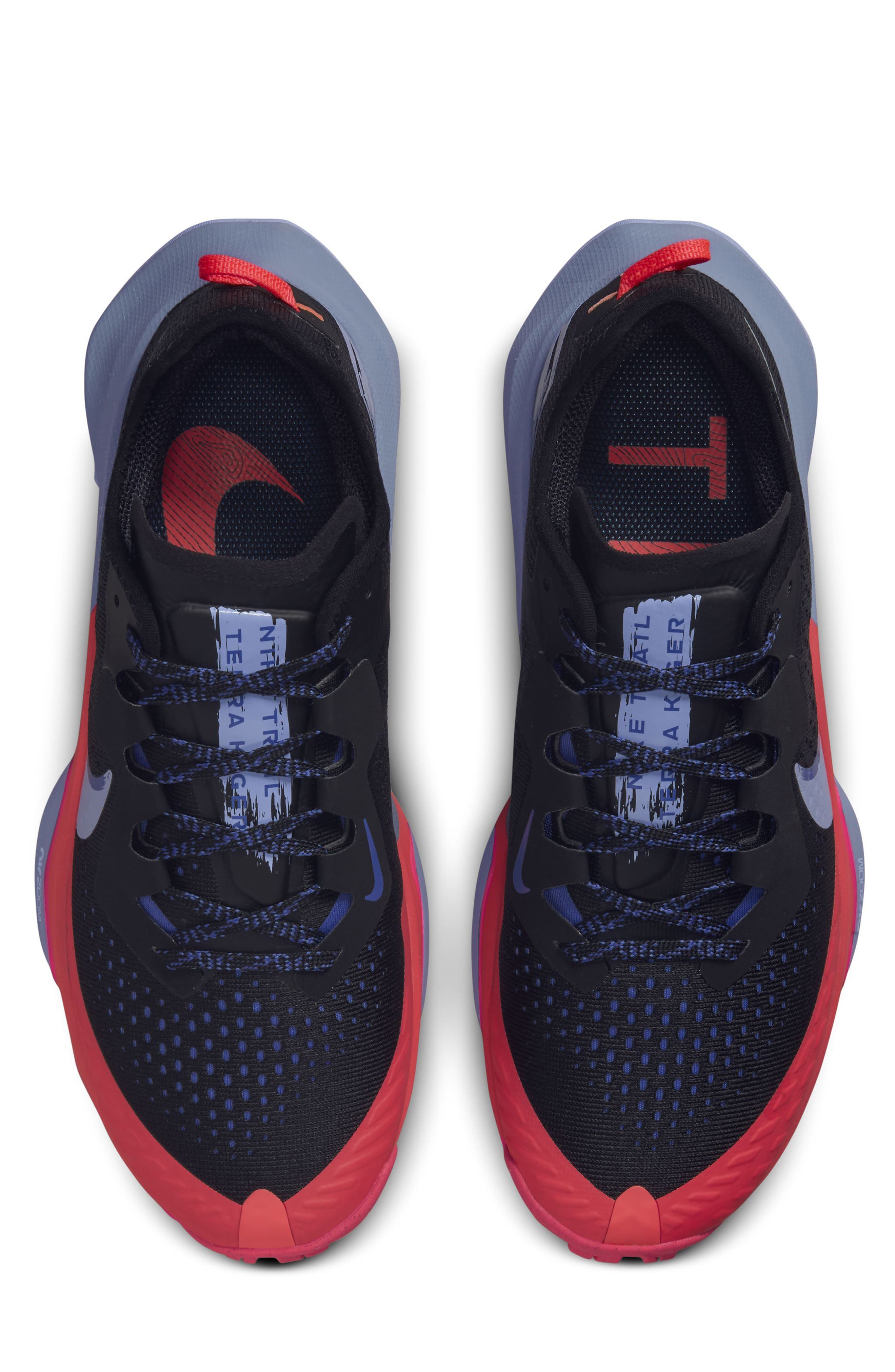 Air Zoom Terra Kiger 7 Trail Running Shoe, Alternate, color, BLACK/ LIGHT THISTLE/ LAPIS