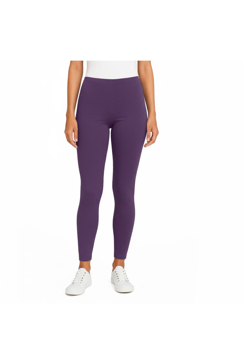 Women's Soft 100% Cotton Everyday Wear Leggings, Main, color, Purple