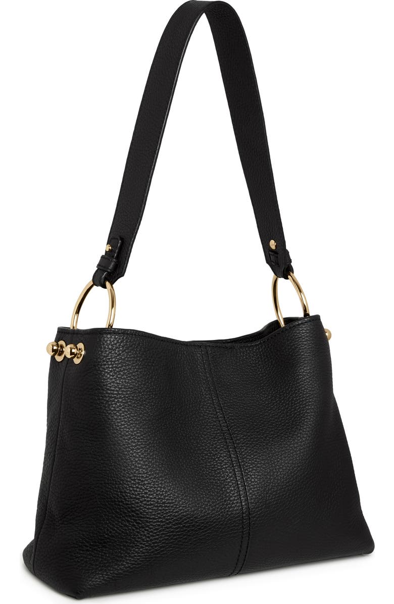 Strathberry Lana Leather Hobo Bag, Alternate, color, Black