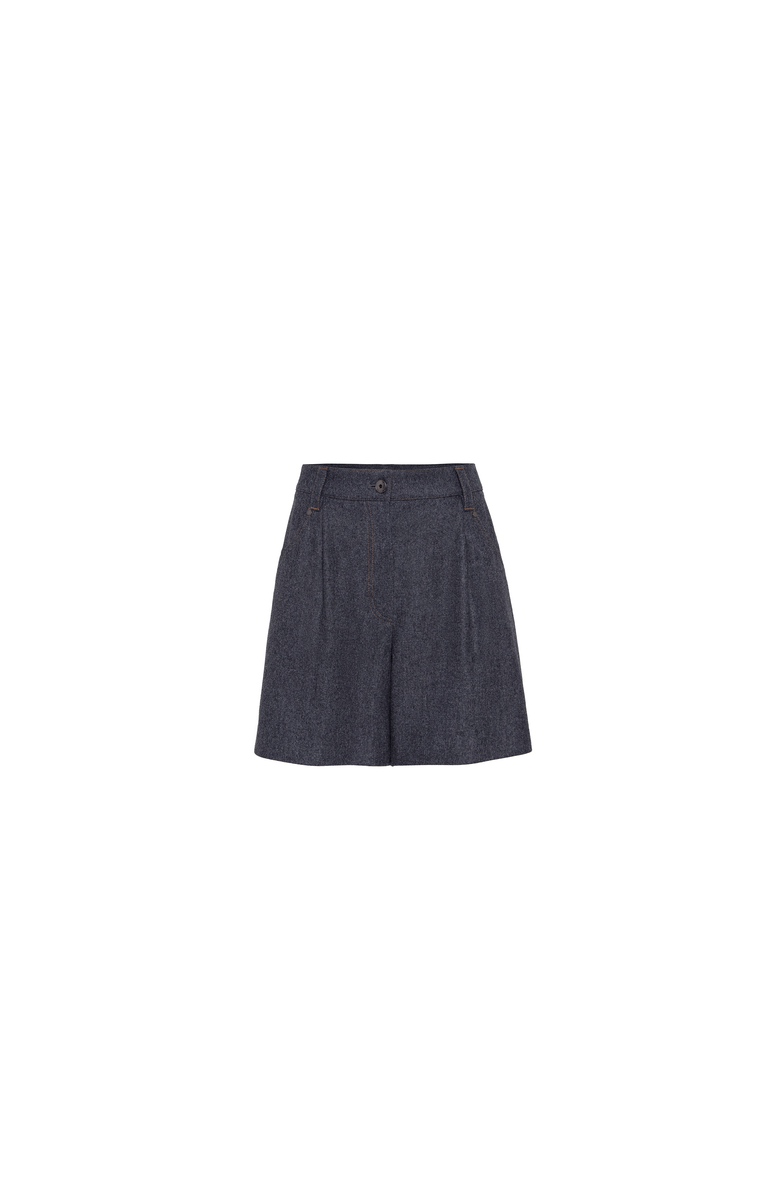 Brunello Cucinelli Baggy shorts with monili, Main, color, Lead