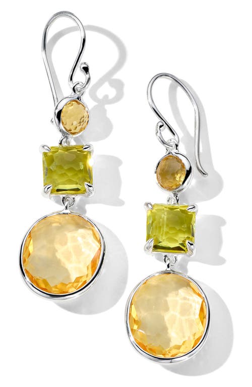 Ippolita Rock Candy Citrine Drop Earrings in Silver 