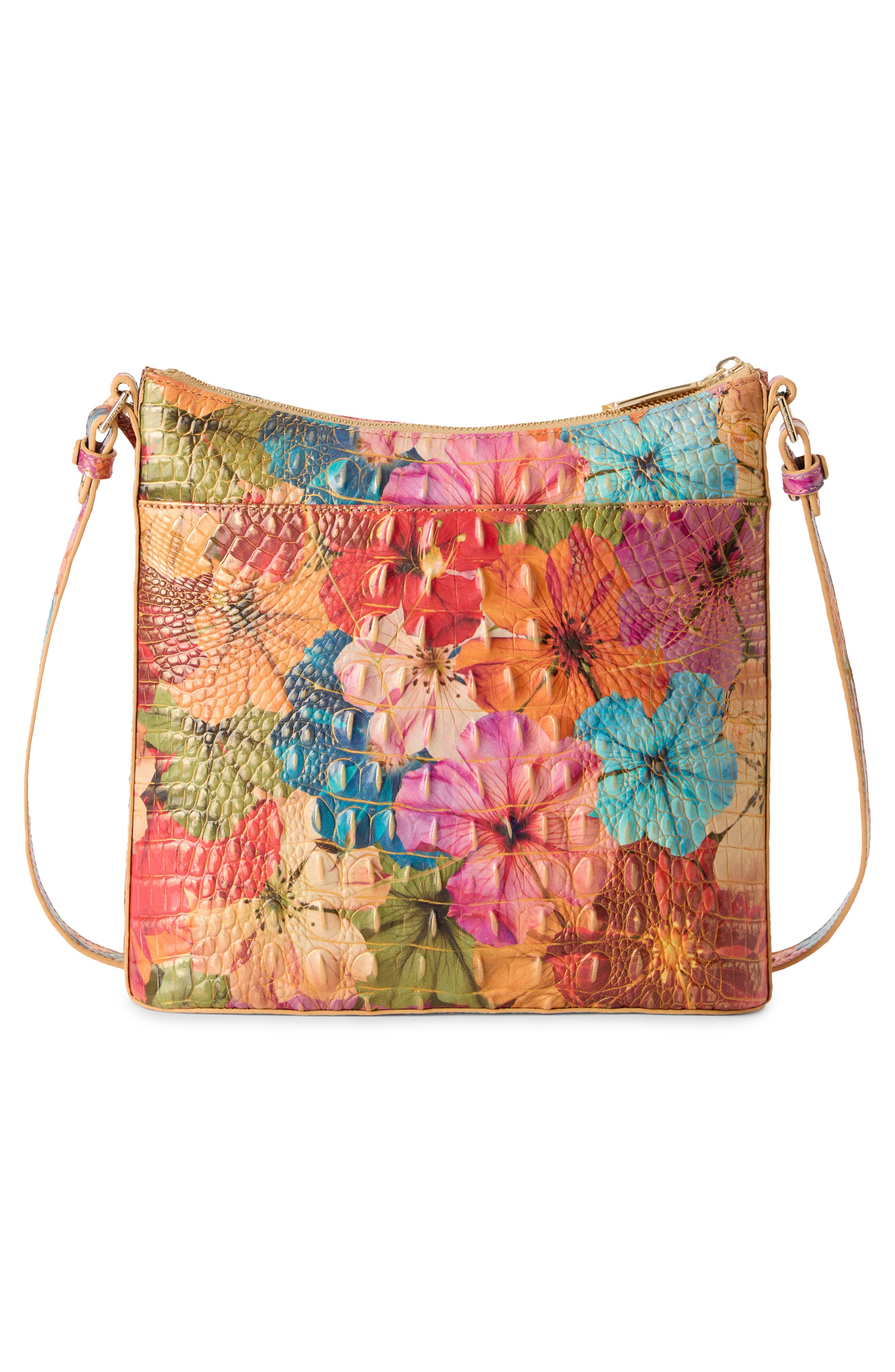 Katie Croc Embossed Leather Crossbody Bag, Alternate, color, FLORITA