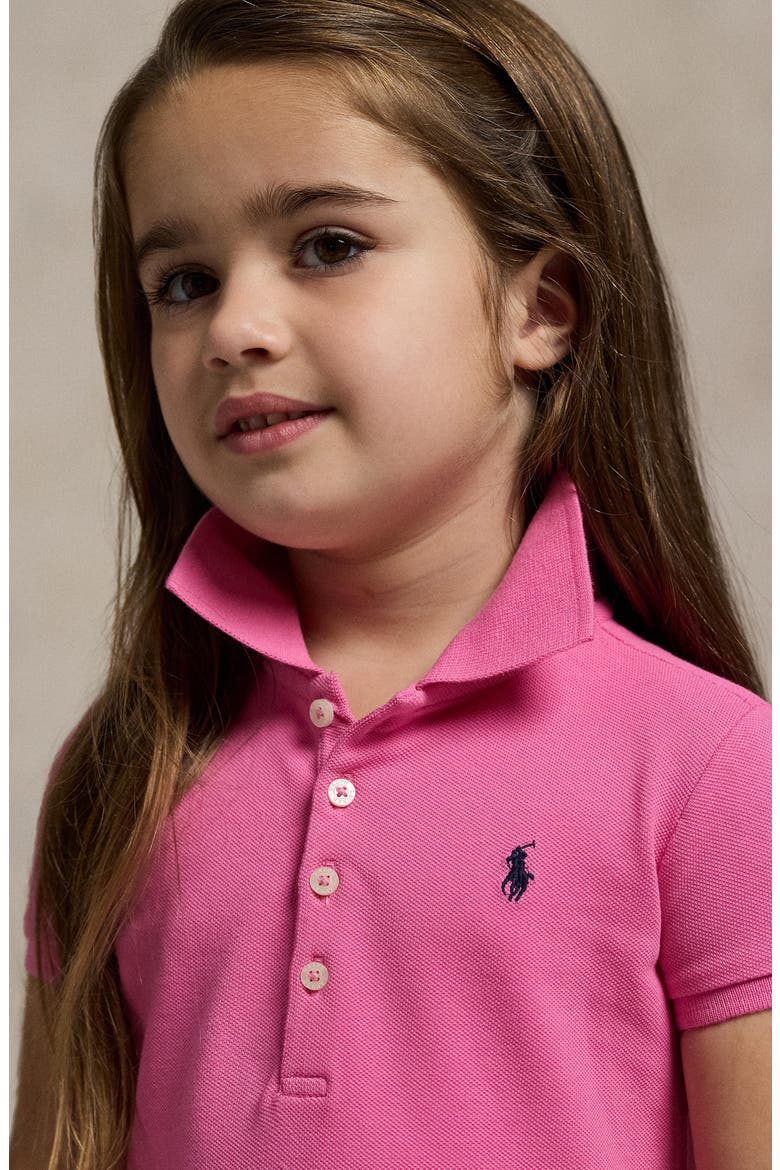 Kids' Stretch Cotton Polo Dress, Alternate, color, PINK