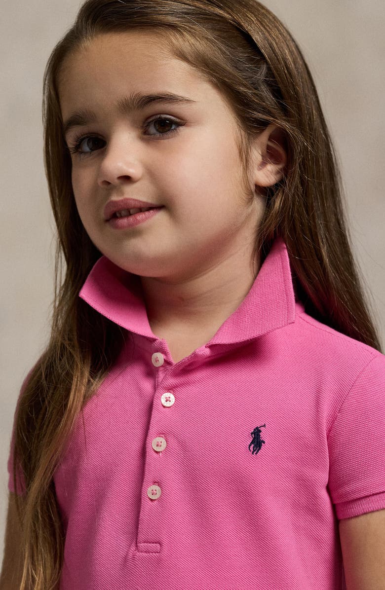 Polo Ralph Lauren Kids' Stretch Cotton Polo Dress, Alternate, color, Pink