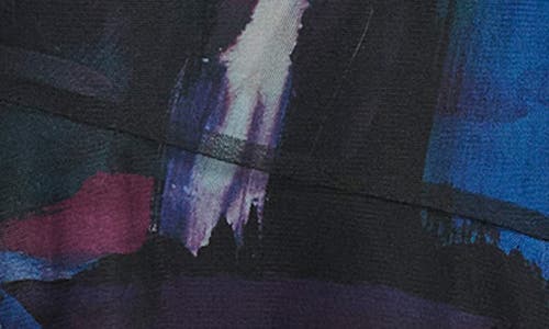 Dkny Print Skirt Mixed Media Dress In Multi
