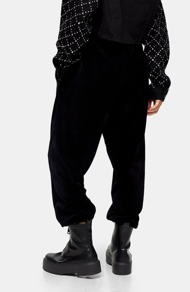 Topshop Velour Oversize Joggers, Alternate, color, 