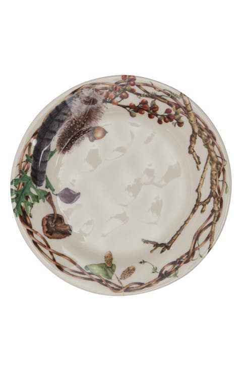 Set of 4 Forest Walk Ceramic Party Plates