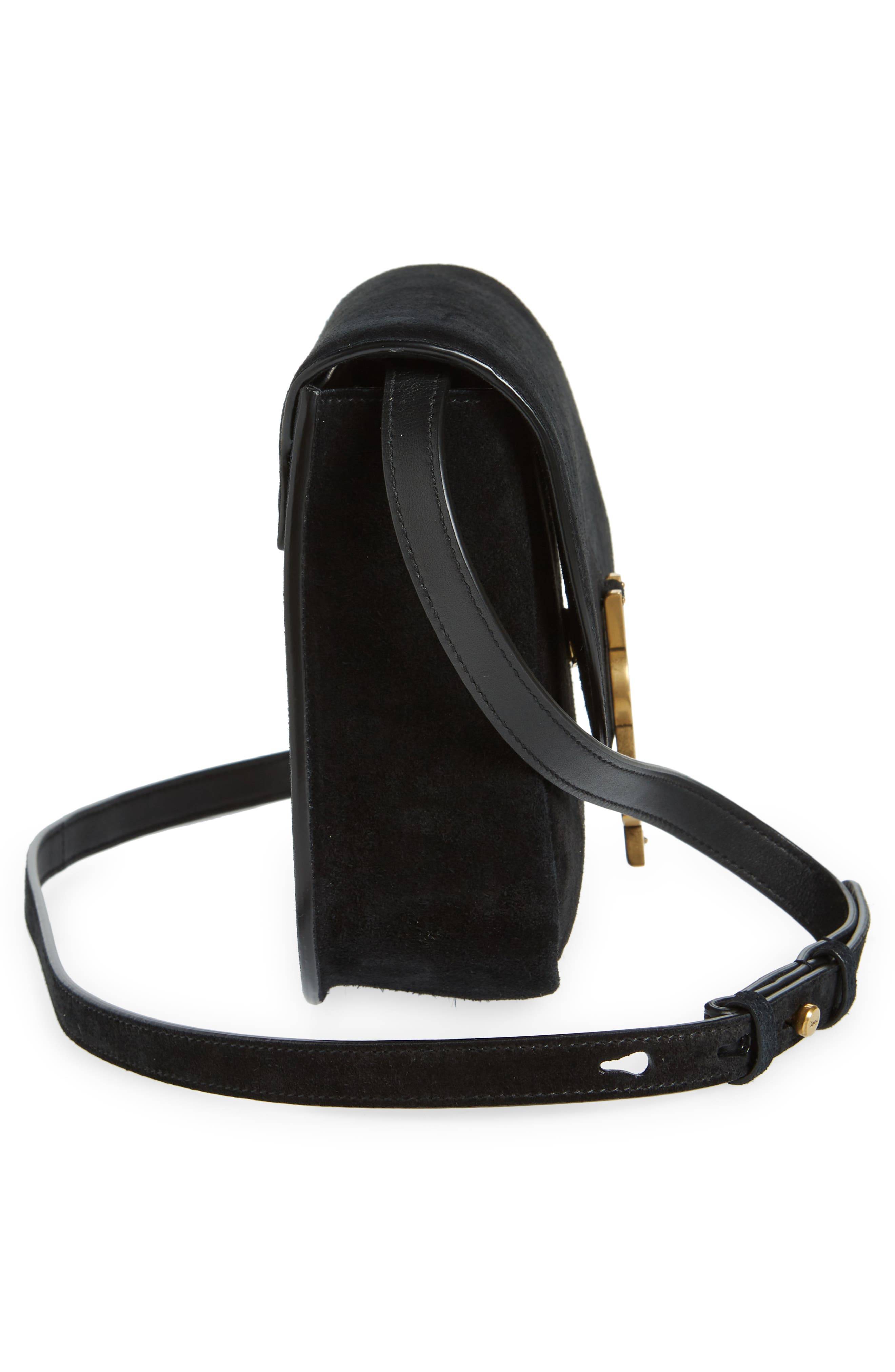 Saint Laurent Medium Kaia Suede Crossbody Bag, Alternate, color, 