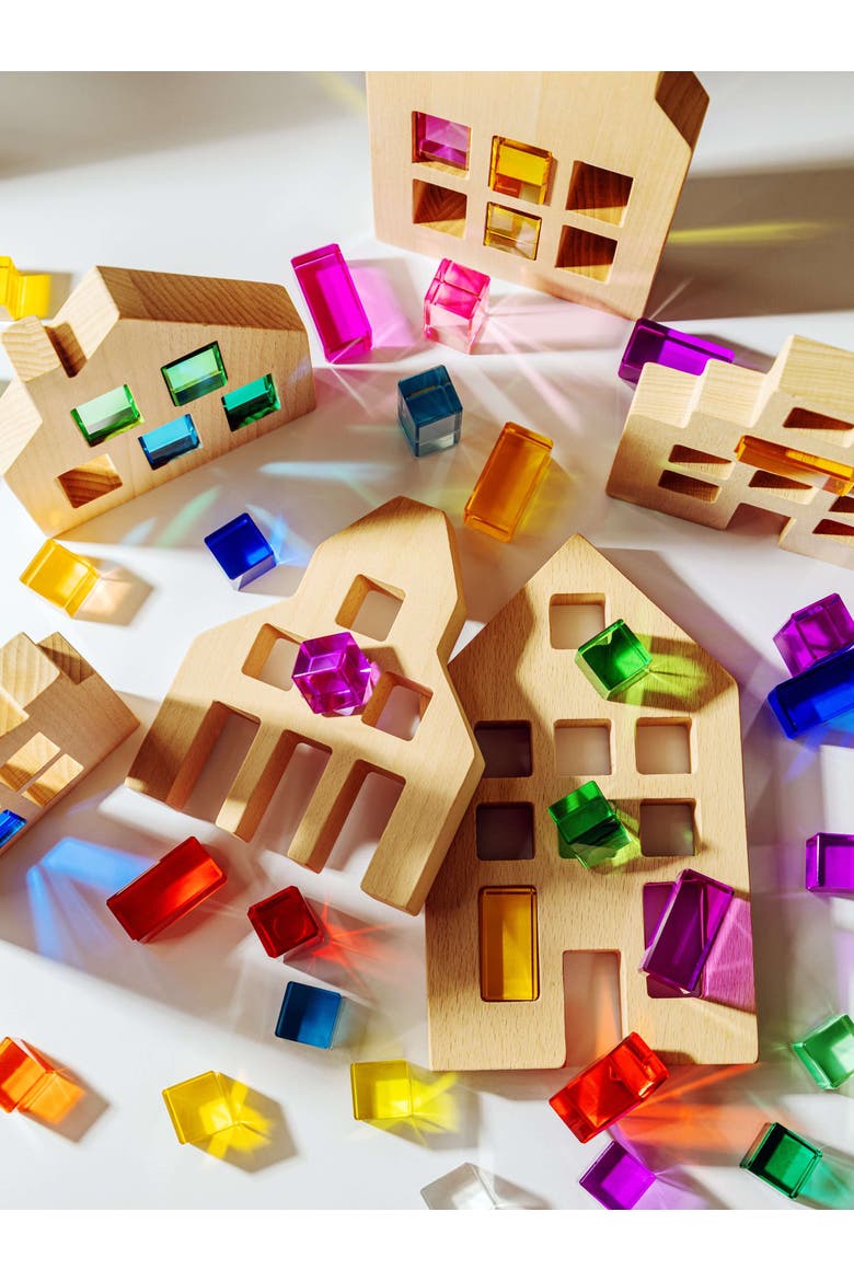 Canal House Wood & Acrylic City Building Set, Alternate, color, Multicolor