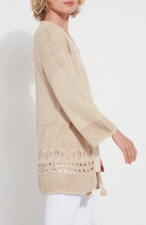 Lyssé Lysse Dani Open Knit Cardigan Sweater In Neutral