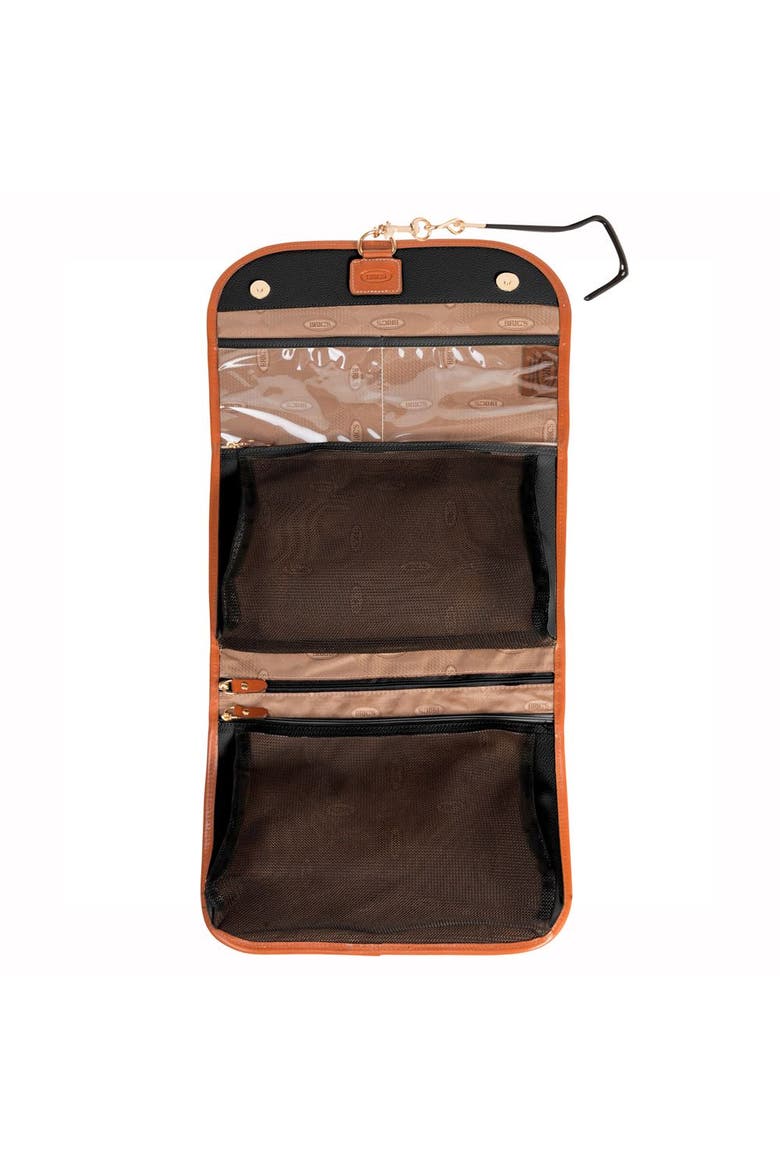 Firenze Tri-Fold Traveler Toiletry Bag, Alternate, color, Black