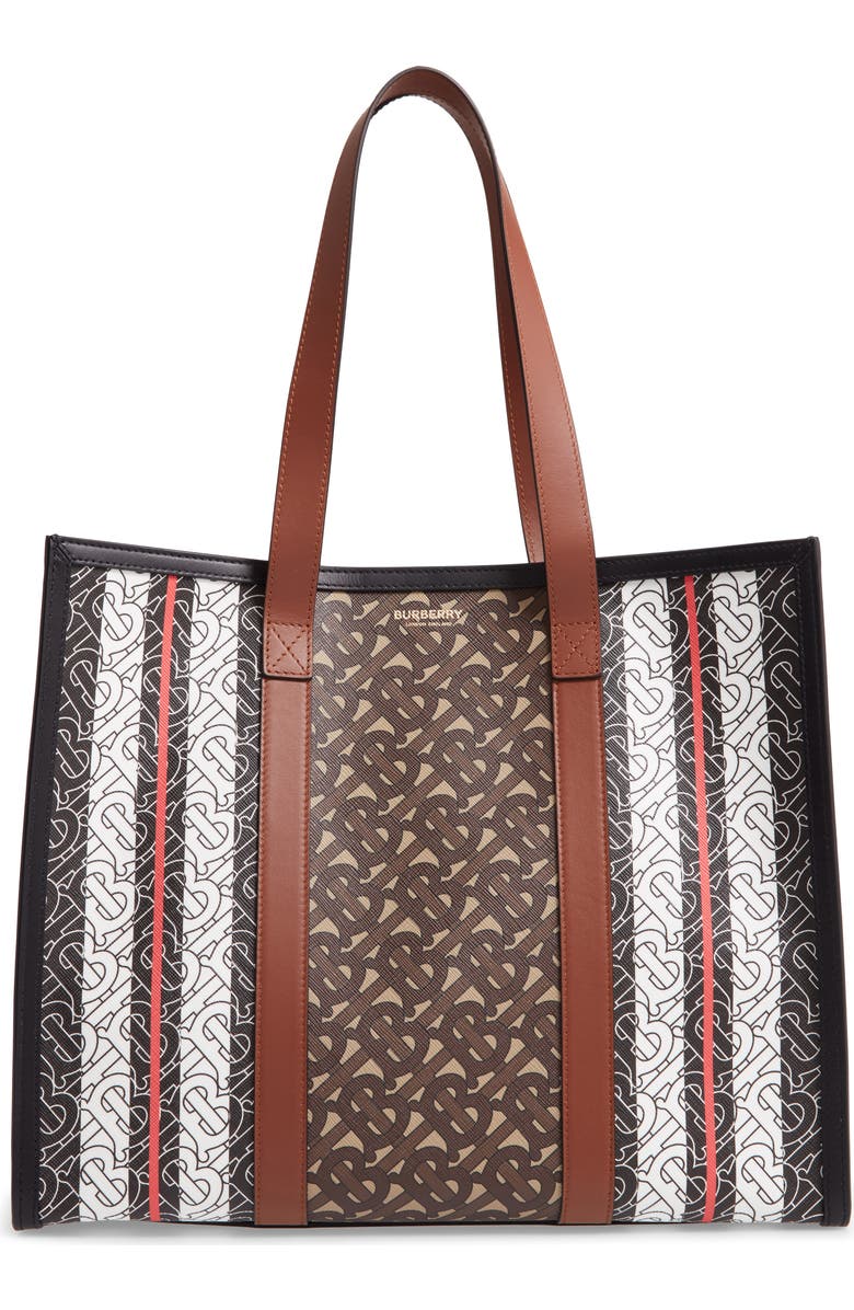 Burberry Small Book E-Canvas Tote, Main, color,