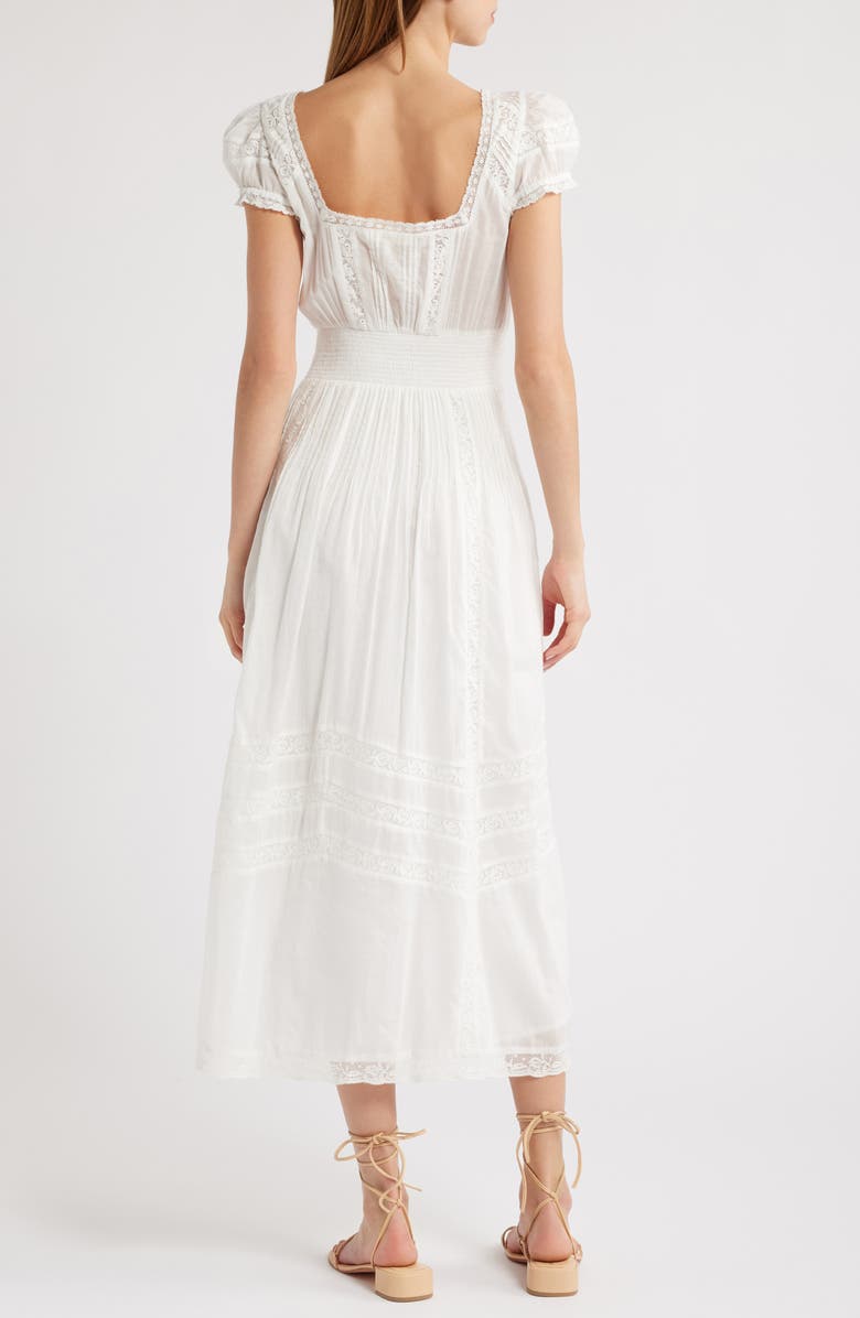 LoveShackFancy Suvi Lace Trim Cocktail Dress, Alternate, color, 