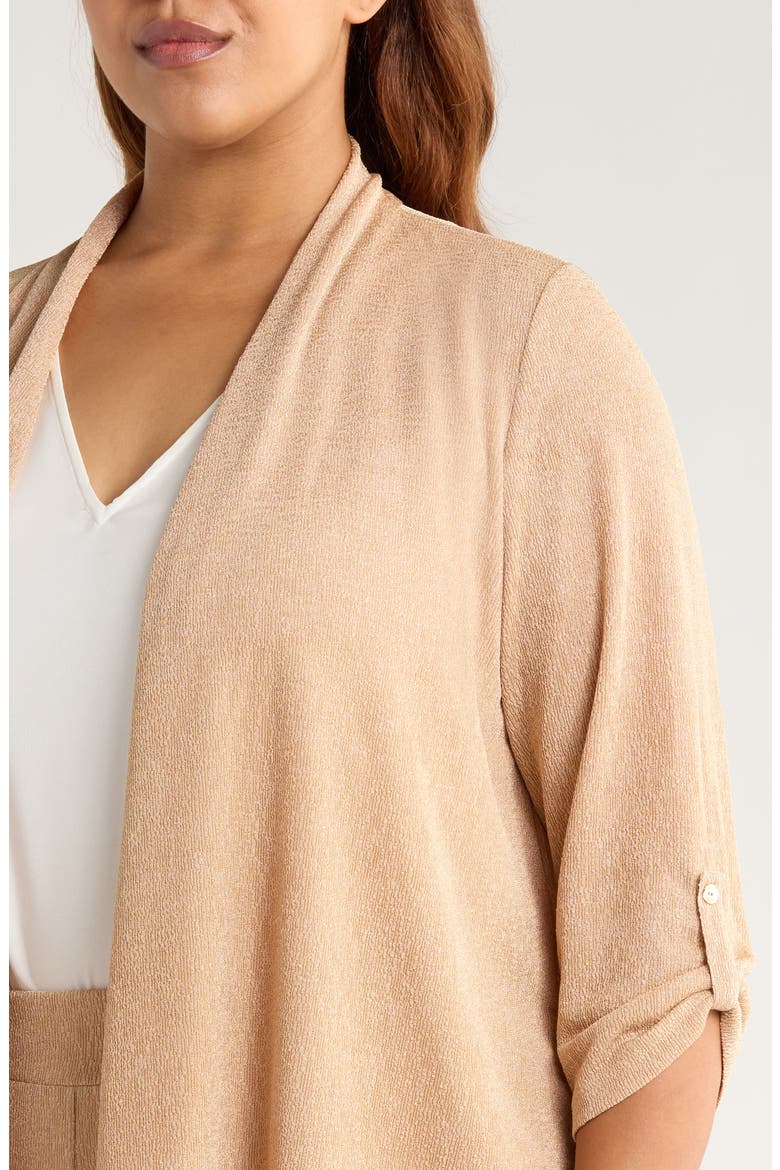 Cozy Three-Quarter Sleeve Cardigan, Alternate, color, SOFT SAND