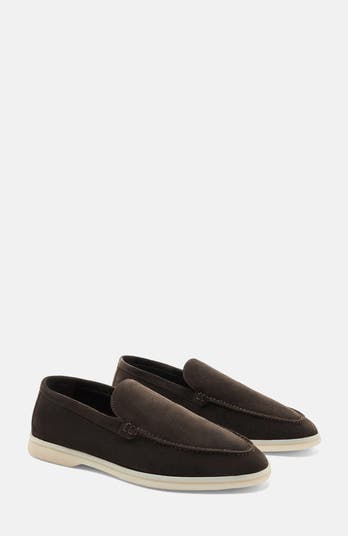 ローファー・オックスフォード SCAROSSO Alessandra Light Brown Suede Alessandra Black Loafers for Women | Scarosso®
