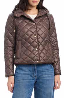 Kate Spade New York hooded quilted packable jacket