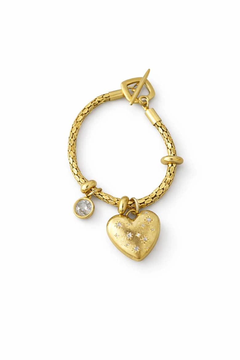 Starlight Heart Bracelet, Main, color, Gold