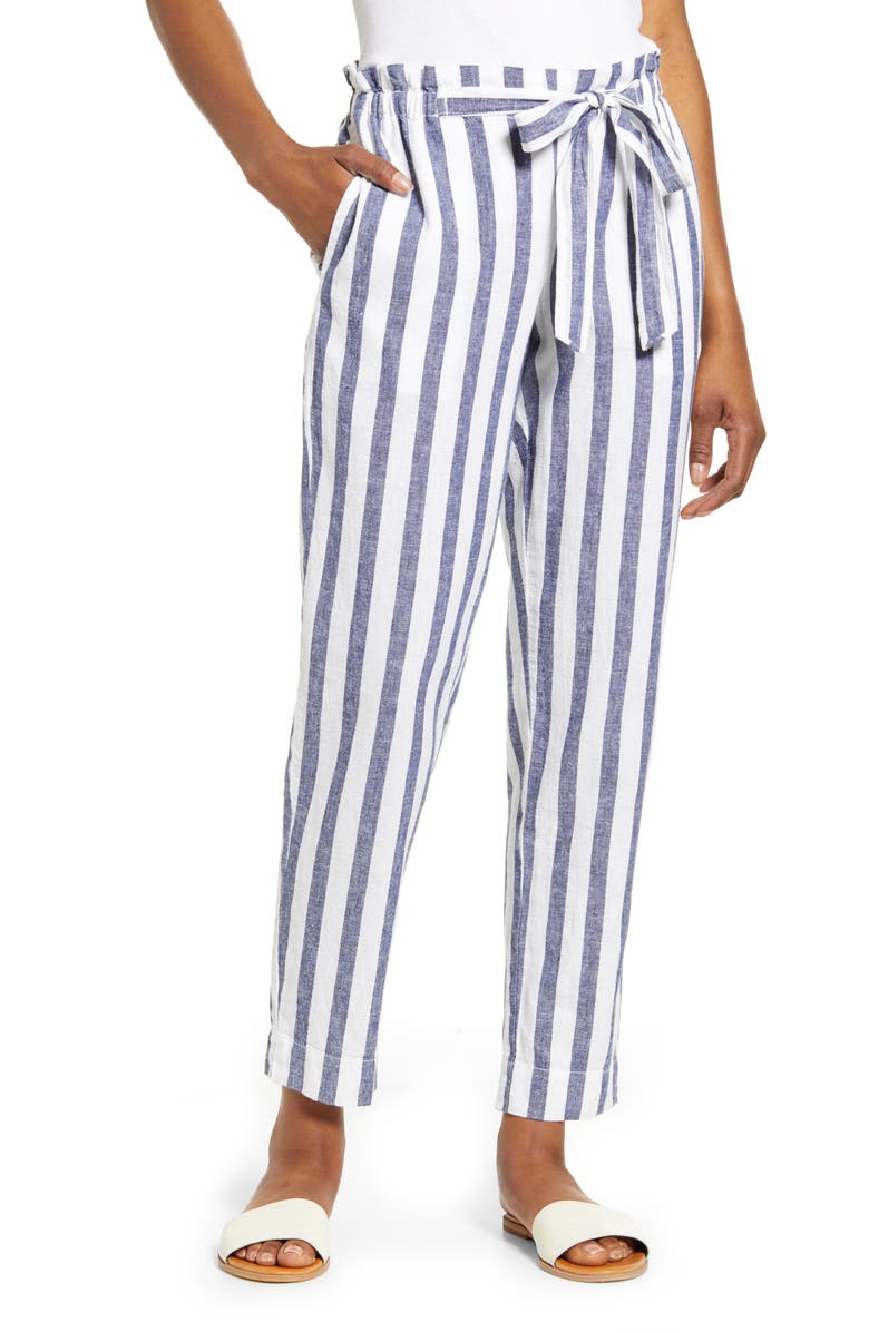 beachlunchlounge Giavanna Stripe Beach Pants, Main, color,