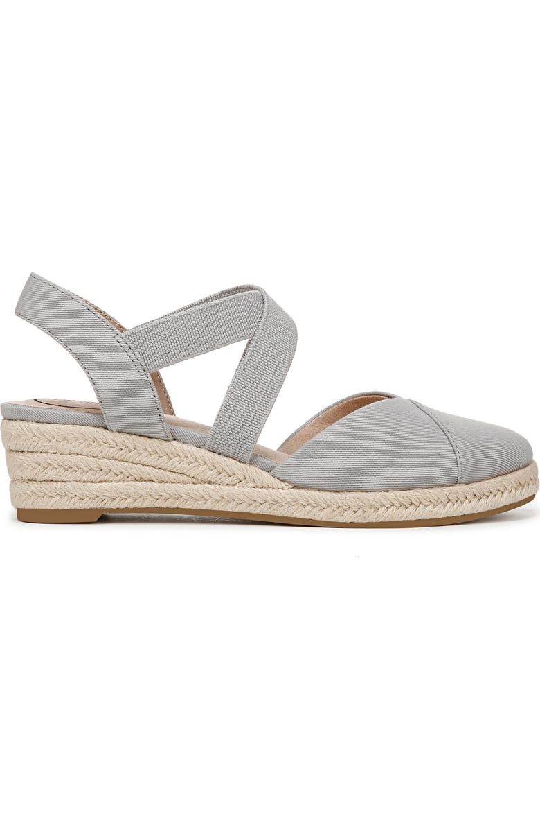 LifeStride Kimball Slingback Espadrille Platform Wedge, Alternate, color, Grey