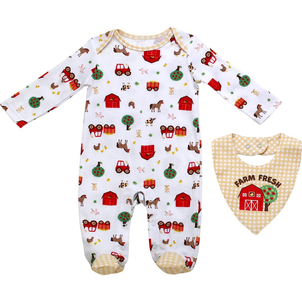 Baby Starters Print Footie & Matching Bib Set