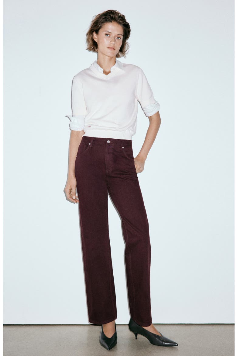 Miami Straight Leg Jeans, Alternate, color, WINE