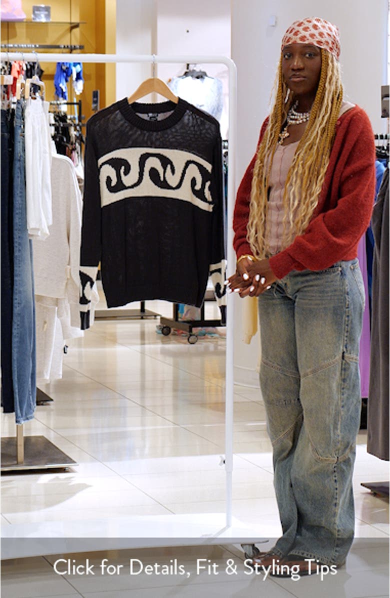 Wave Fade Crewneck Sweater, sales video thumbnail