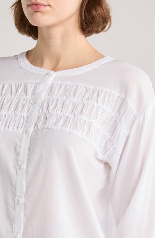 Splendid Katerina Shirred Top In White