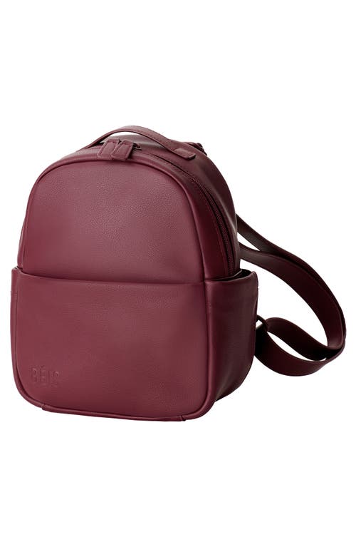 Beis Béis The Essential Mini Backpack In Burgundy