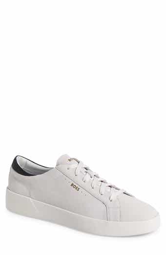 BOSS Belwar Low Top Pebbled Leather Sneaker