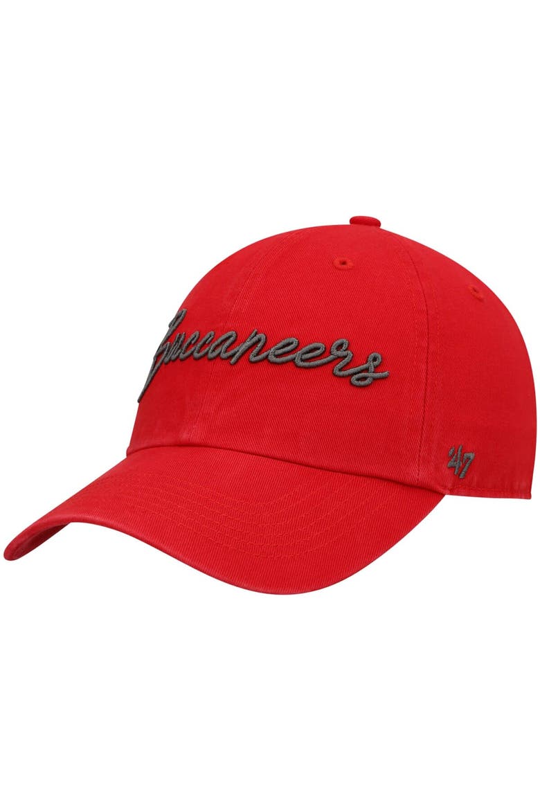 Women's '47 Red Tampa Bay Buccaneers Vocal Clean Up Adjustable Hat, Main, color, Red