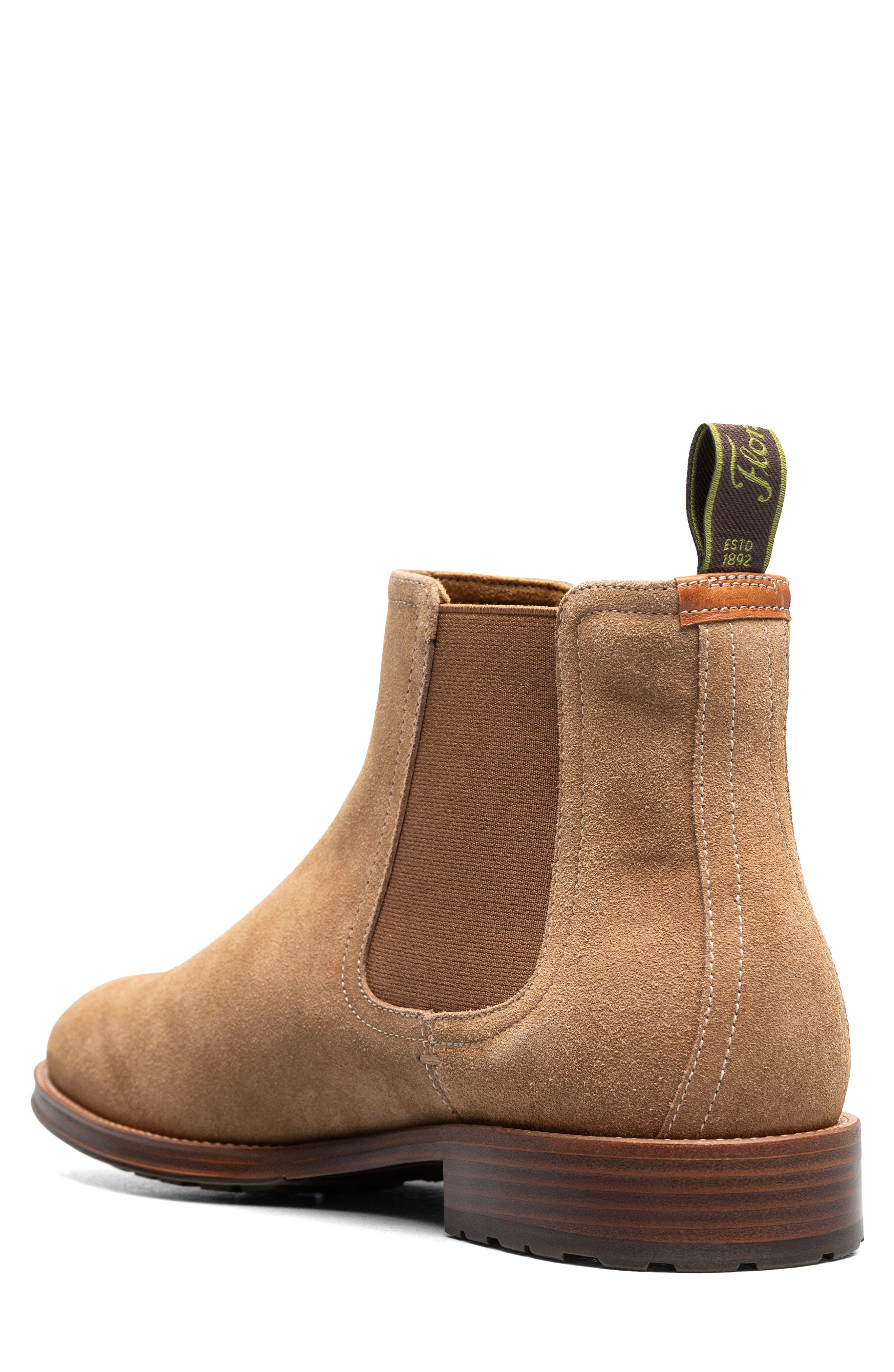 Rucci Lug Plain Toe Chelsea Boot, Alternate, color, SAND