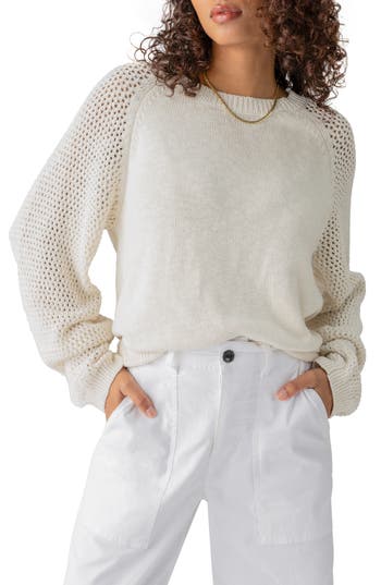 Sanctuary Perfect Moment Crewneck Sweater In Chalk In Chalk