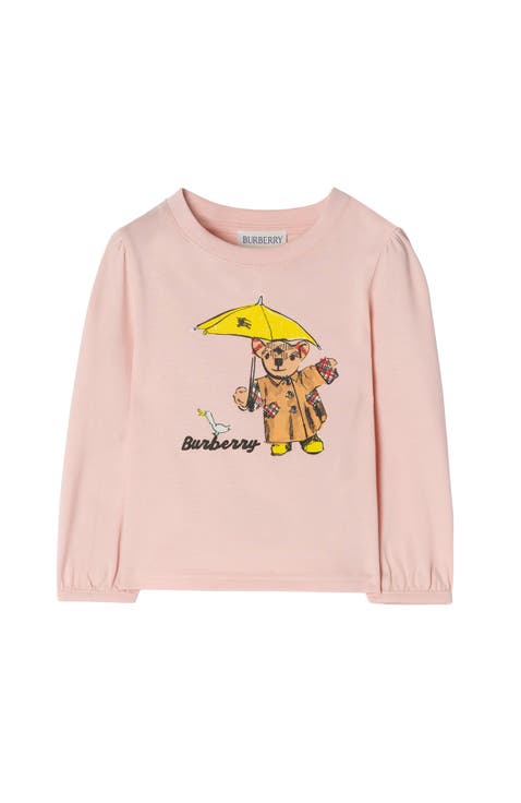 Rain Bear  Cotton Long-sleeve T-shirt