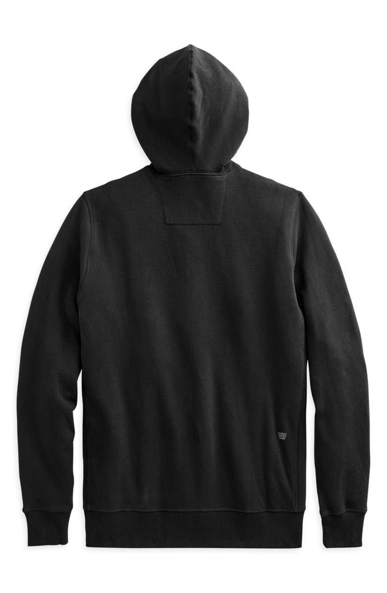 Mack Weldon Ace Cotton Blend French Terry Zip Hoodie, Alternate, color, True Black