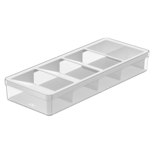 Ou Compact Modular In-drawer Cutlery Organizer Tray In White