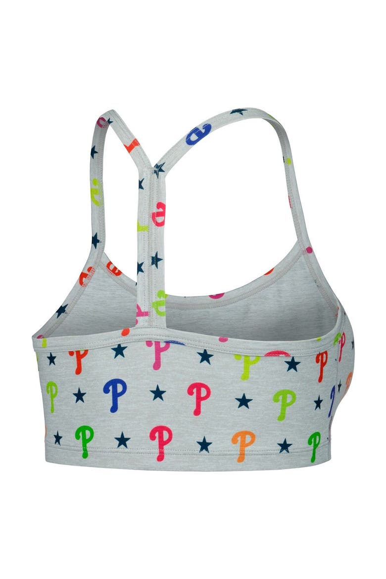Women's Terez Gray Philadelphia Phillies TLC Rainbow Bra, Alternate, color, Gray