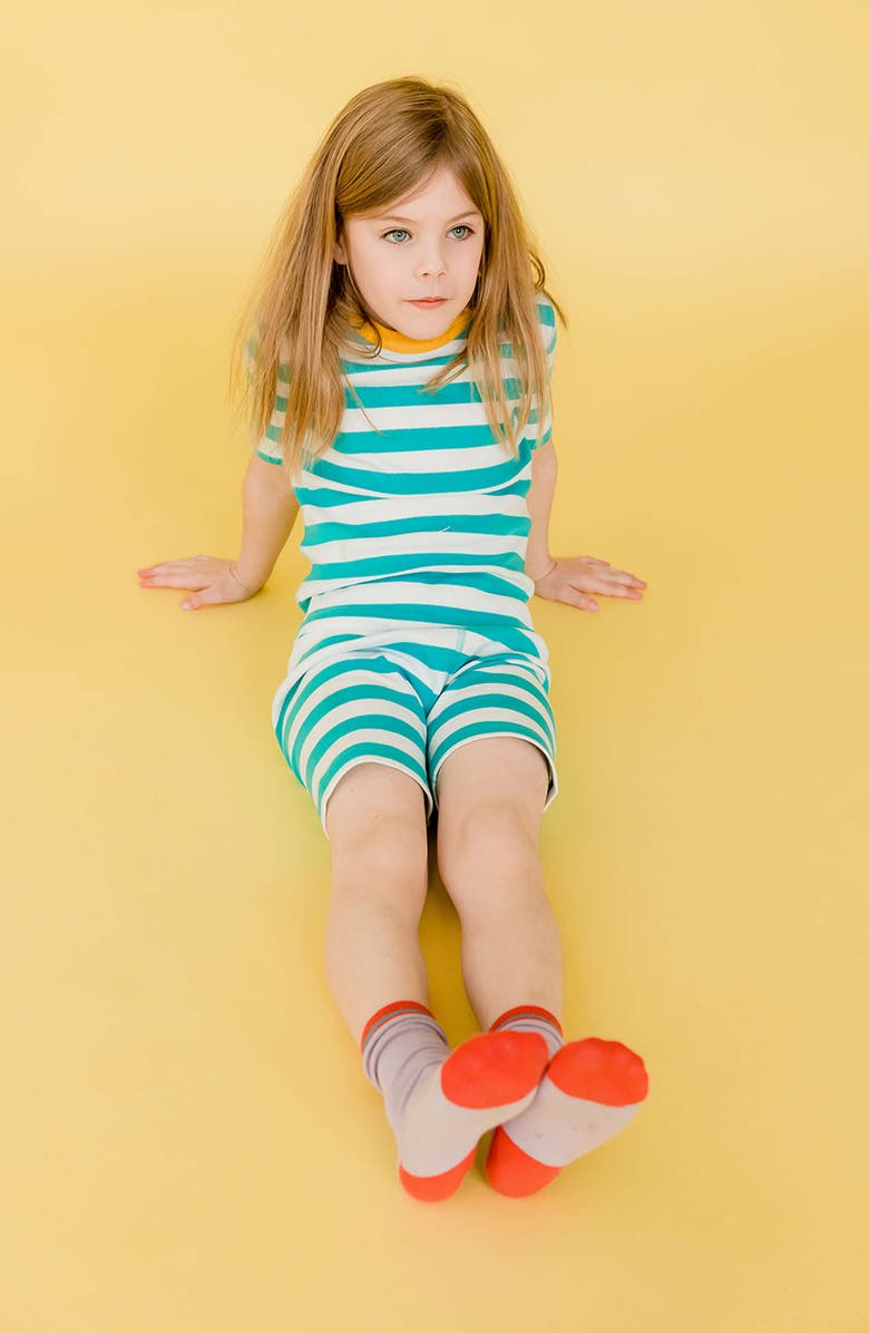 Mightly Kids Organic Cotton Pattern Crew Socks 5-Pack, Alternate, color, Girls Style Combo