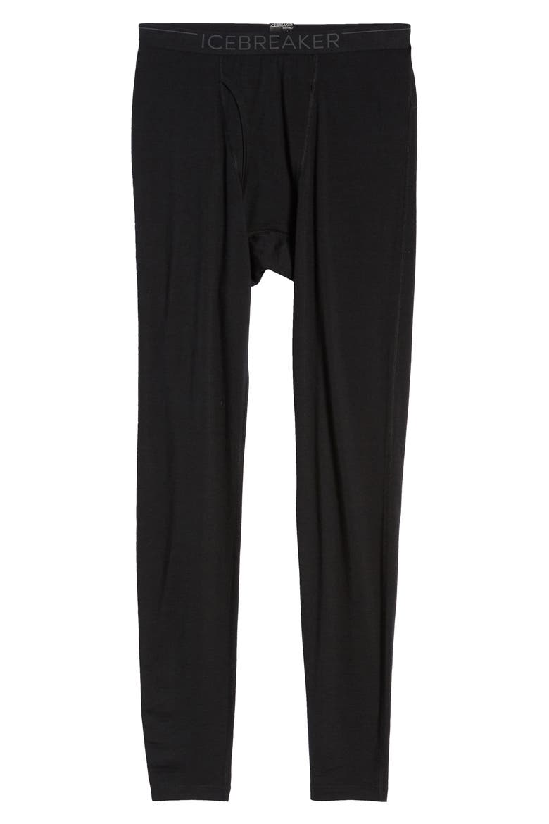 200 Oasis Merino Wool Jersey Base Layer Leggings, Alternate, color, BLACK