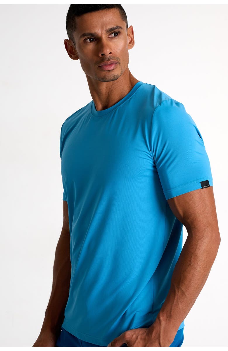 SHAN Microfiber crew neck t-shirt, Main, color, Blue
