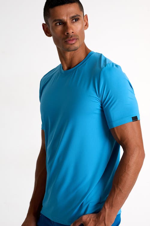 Shan Microfiber Crew Neck T-shirt In Blue