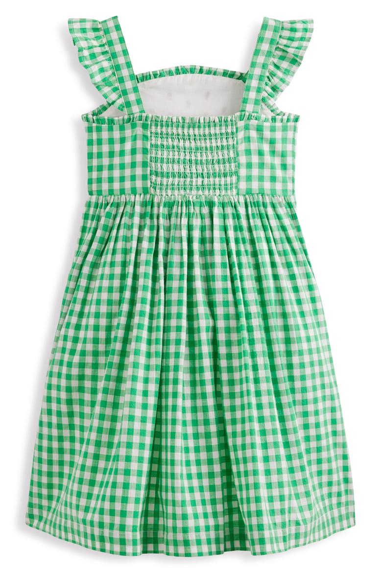 Kids' Novelty Fruit Strappy Gingham Dress, Alternate, color, KIWI