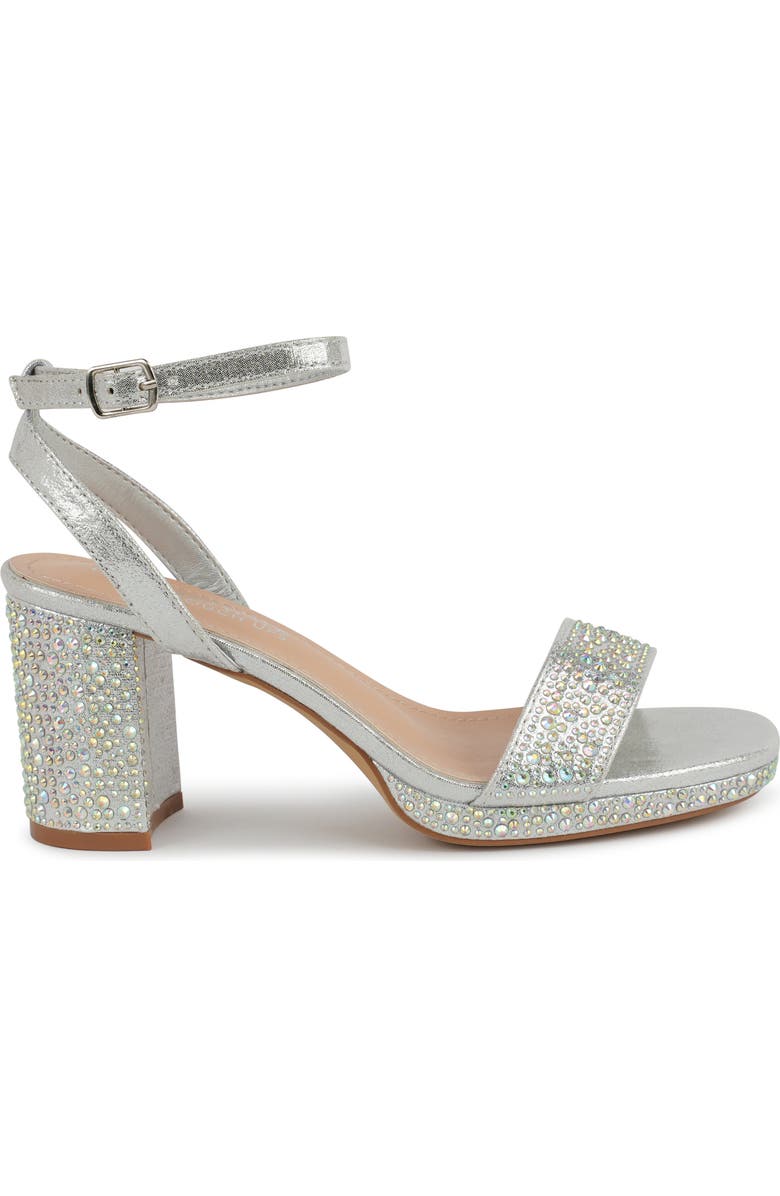 Touch Ups Topaz Ankle Strap Sandal, Alternate, color, Silver