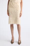 TOTEME Feathered Jersey Midi Skirt