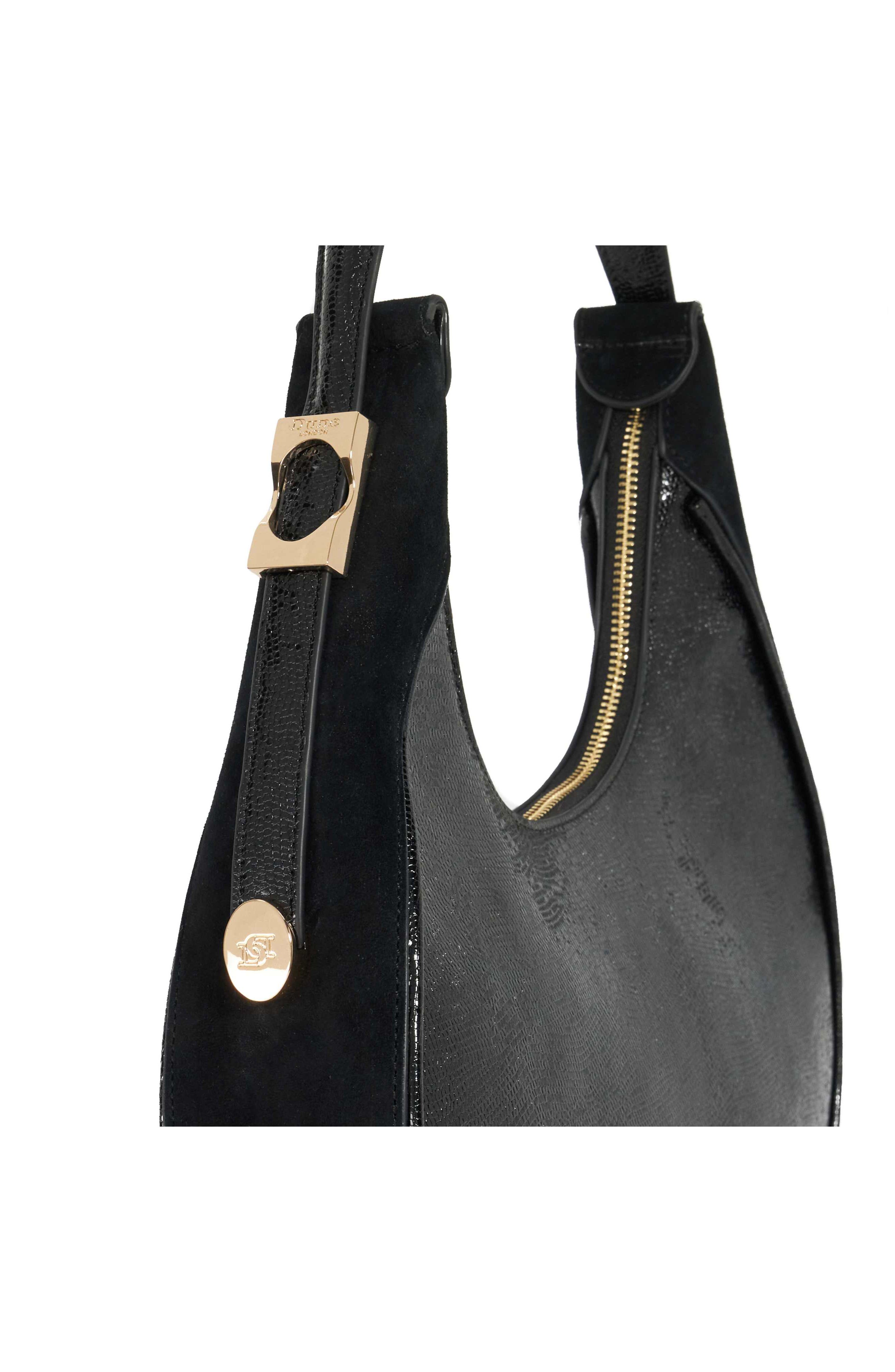 Dune London Dedicated Faux Leather Shoulder Bag, Alternate, color, Black