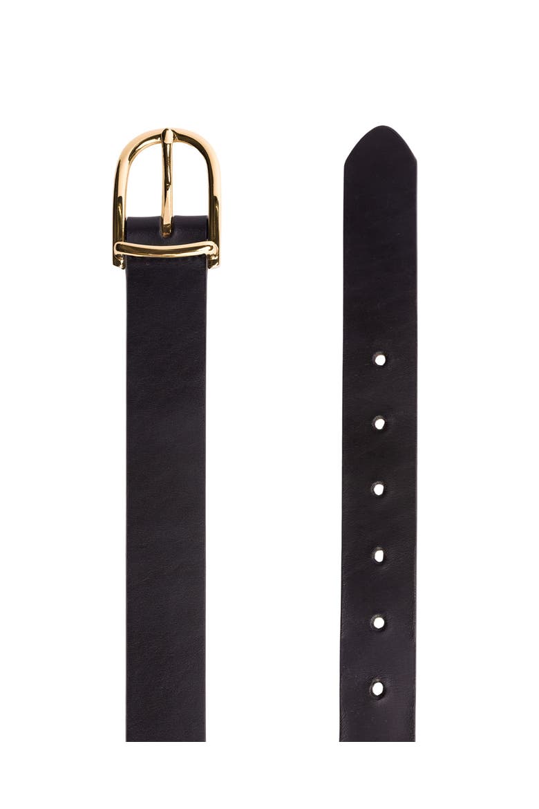 Frame Belt, Alternate, color, Black Leather / Gold