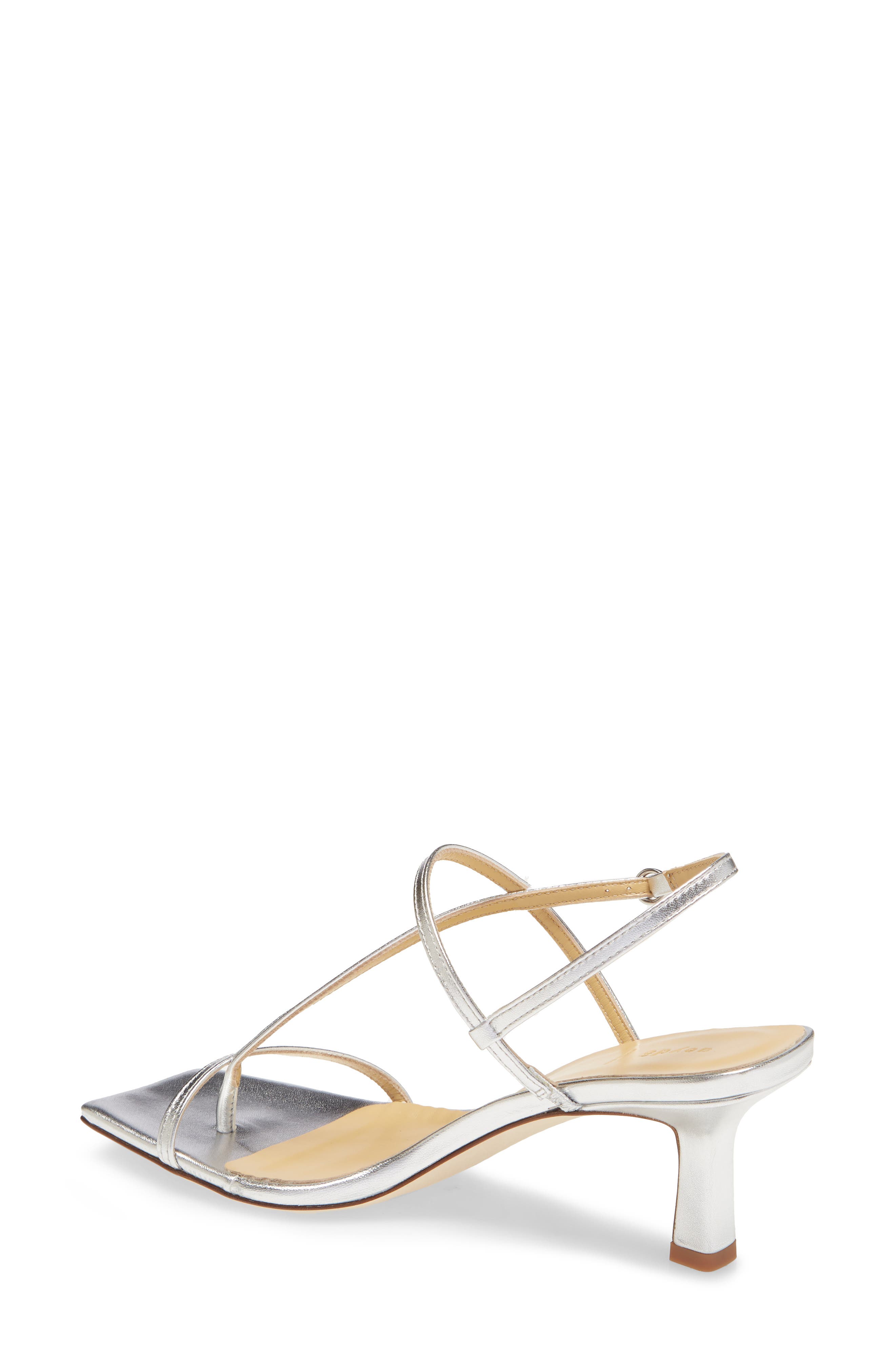 aeyde Elise Slingback Sandal, Alternate, color, Laminated Silver
