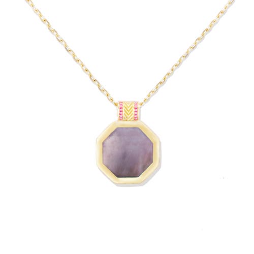 Campbell + Charlotte Spark Octagon Pendant Necklace In Multi