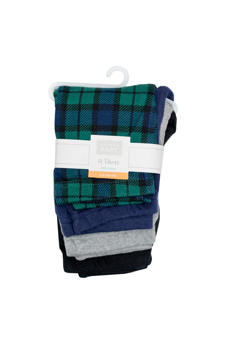 Hudson Baby Pack of 4 Bottoms Collection, Alternate, color, Black Watch Plaid