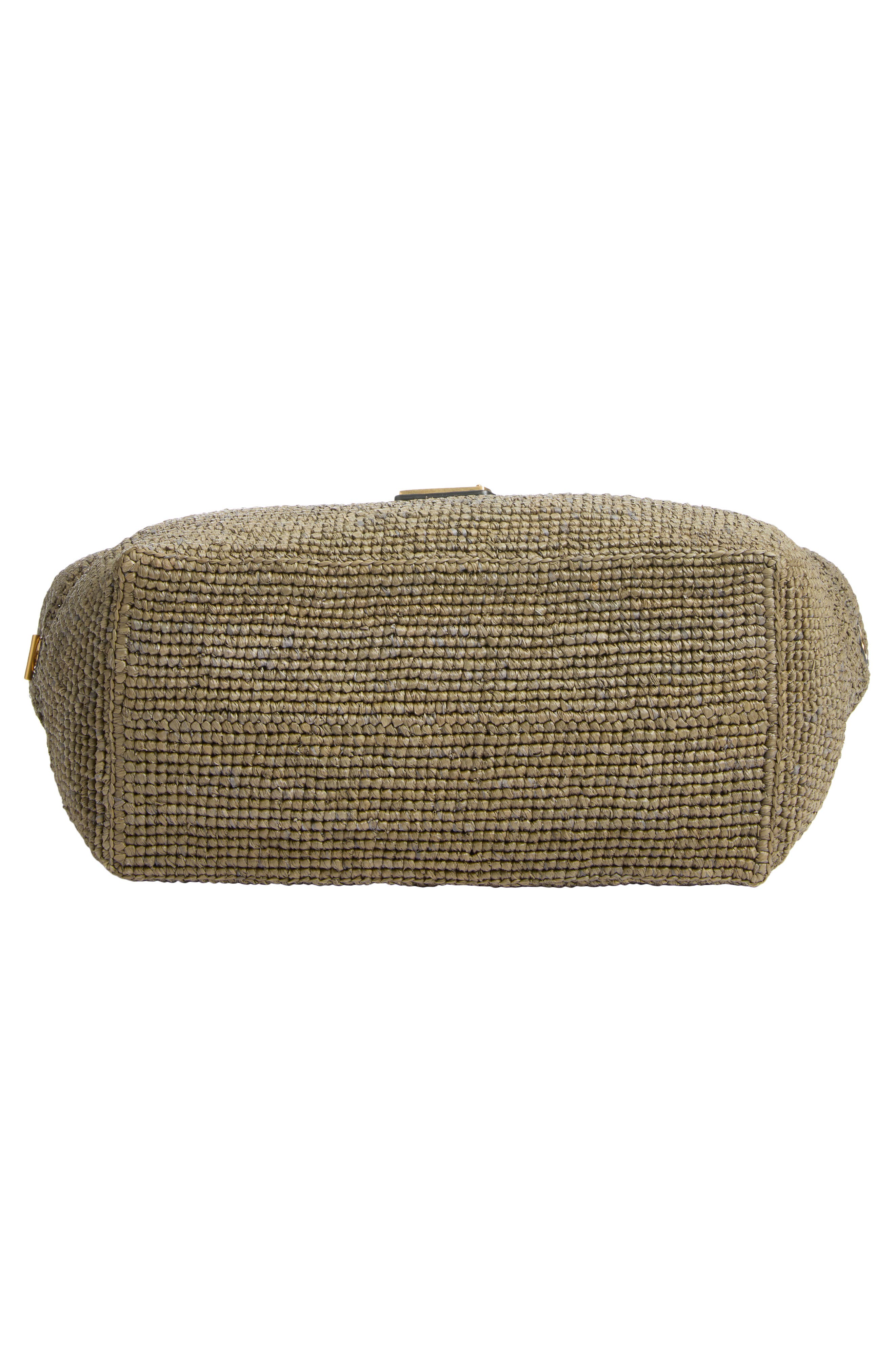 Medium Icare Raffia Shopper, Alternate, color, LIGHT MUSK