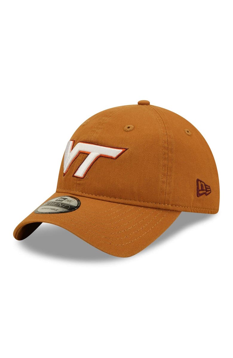 New Era Men's New Era  Khaki Virginia Tech Hokies Core Classic 2.0 9TWENTY Adjustable Hat, Main, color, 